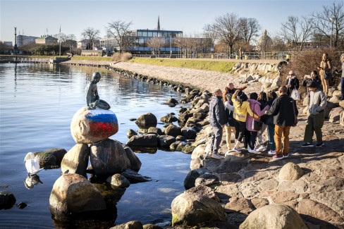 Mala sirena statua, Kopenhagen 2.3.2023.
